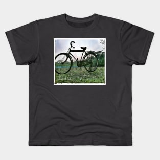 Bicycle and sunset Kids T-Shirt